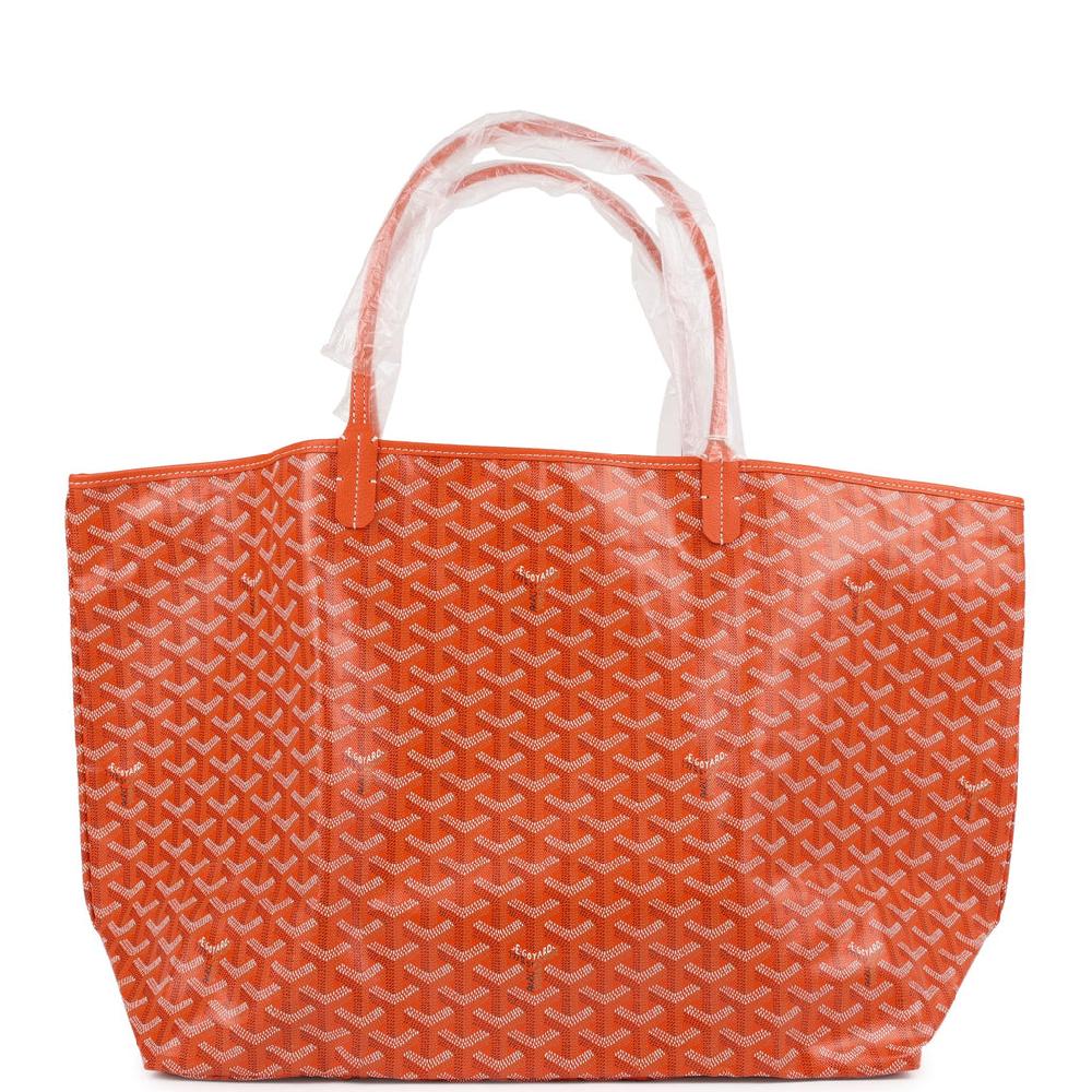Goyard Goyardine Orange Saint Louis GM Tote Bag Palladium Hardware