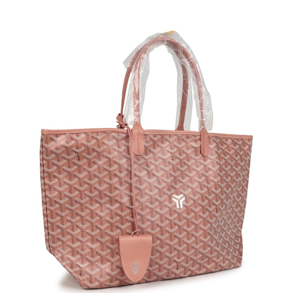 Goyard Goyardine Pearly Coral Saint Louis PM Tote Bag Palladium Hardware