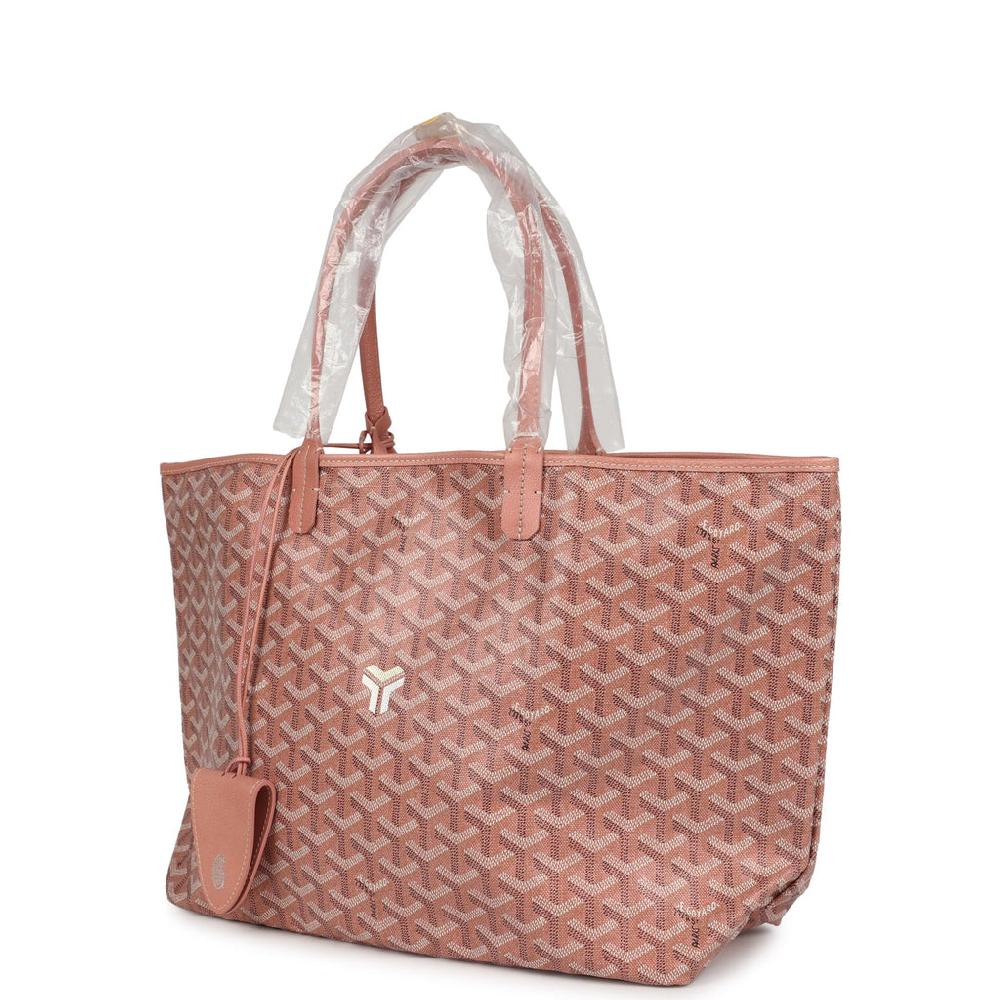 Goyard Goyardine Pearly Coral Saint Louis PM Tote Bag Palladium Hardware