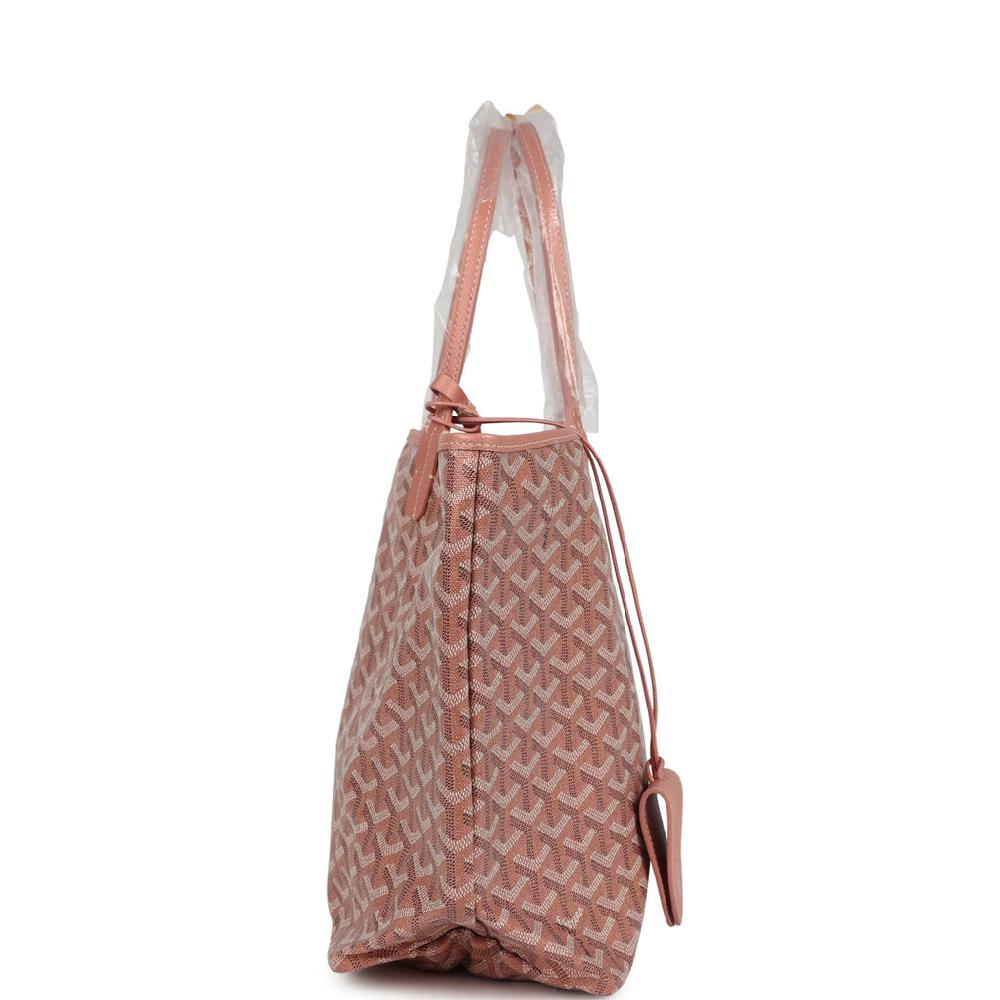 Goyard Goyardine Pearly Coral Saint Louis PM Tote Bag Palladium Hardware