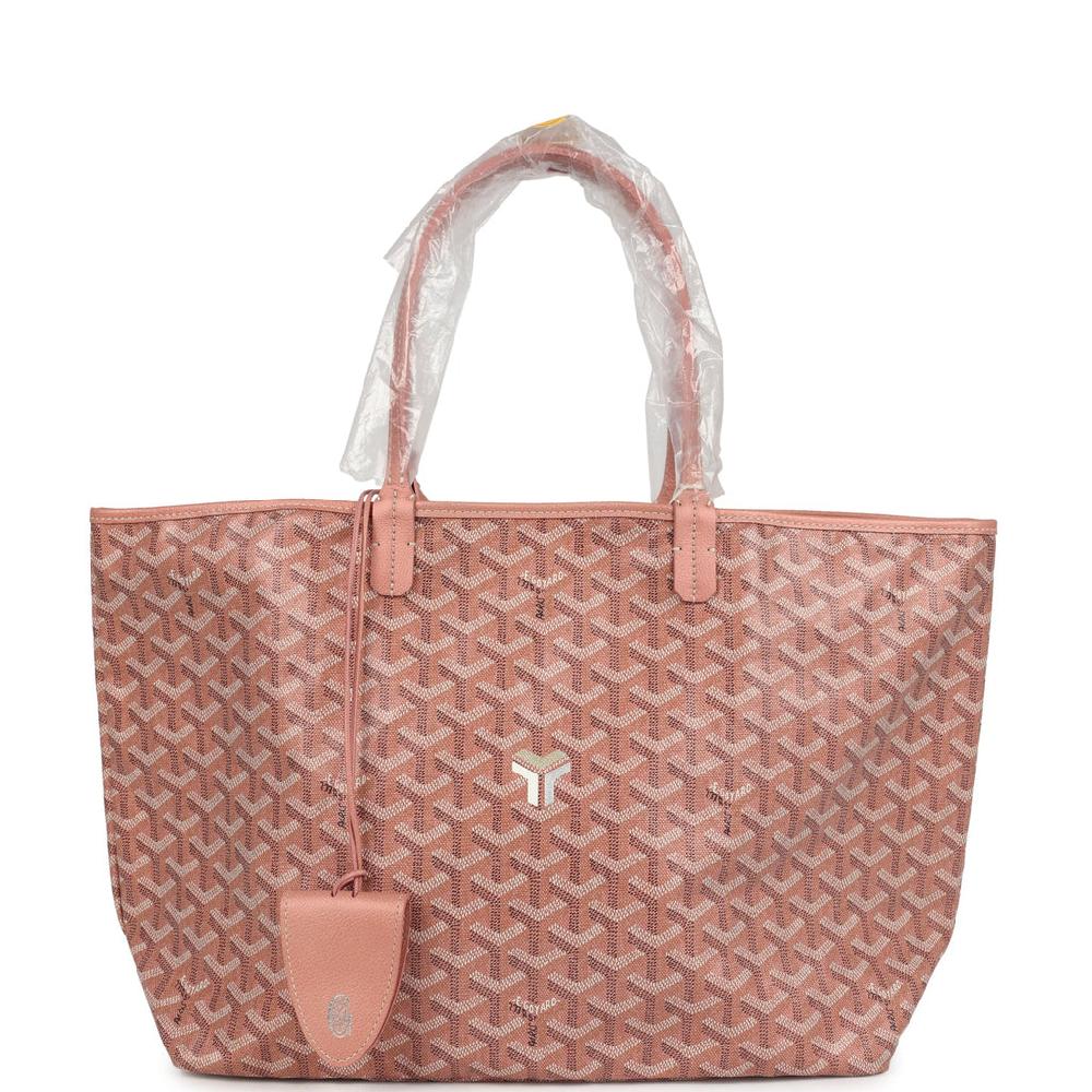Goyard Goyardine Pearly Coral Saint Louis PM Tote Bag Palladium Hardware