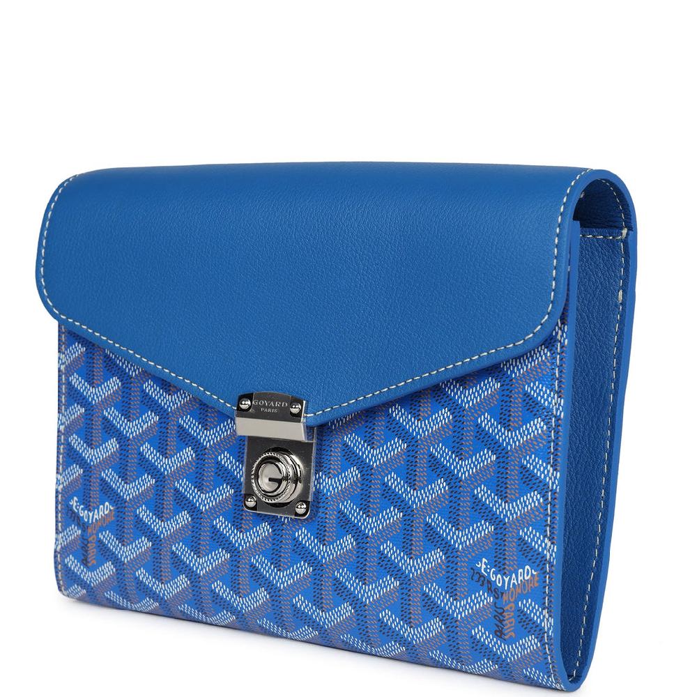 Goyard Goyardine Sky Blue Chypre Wallet-Pouch Palladium Hardware
