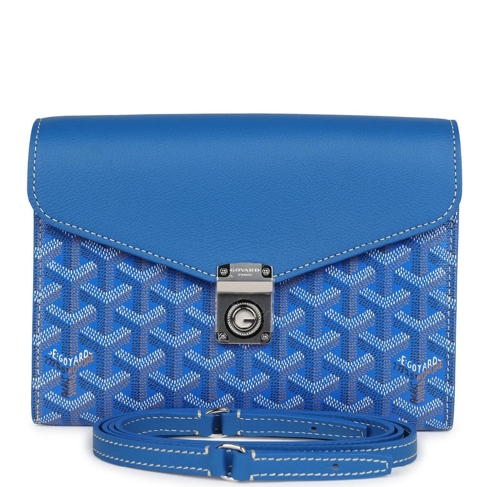 Goyard Goyardine Sky Blue Chypre Wallet-Pouch Palladium Hardware