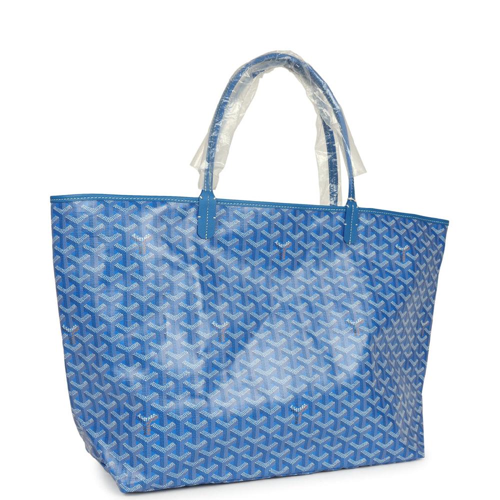 Goyard Goyardine Sky Blue Saint Louis GM Tote Bag Palladium Hardware