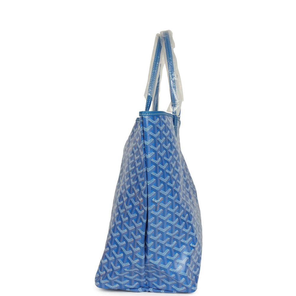 Goyard Goyardine Sky Blue Saint Louis GM Tote Bag Palladium Hardware