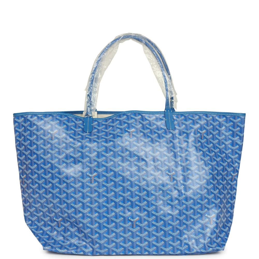 Goyard Goyardine Sky Blue Saint Louis GM Tote Bag Palladium Hardware