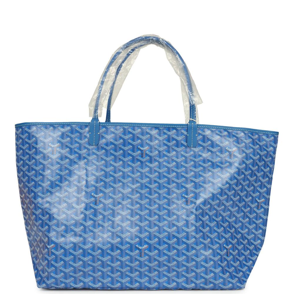 Goyard Goyardine Sky Blue Saint Louis GM Tote Bag Palladium Hardware