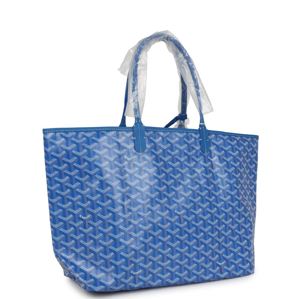 Goyard Goyardine Sky Blue St. Louis PM Tote Bag Palladium Hardware