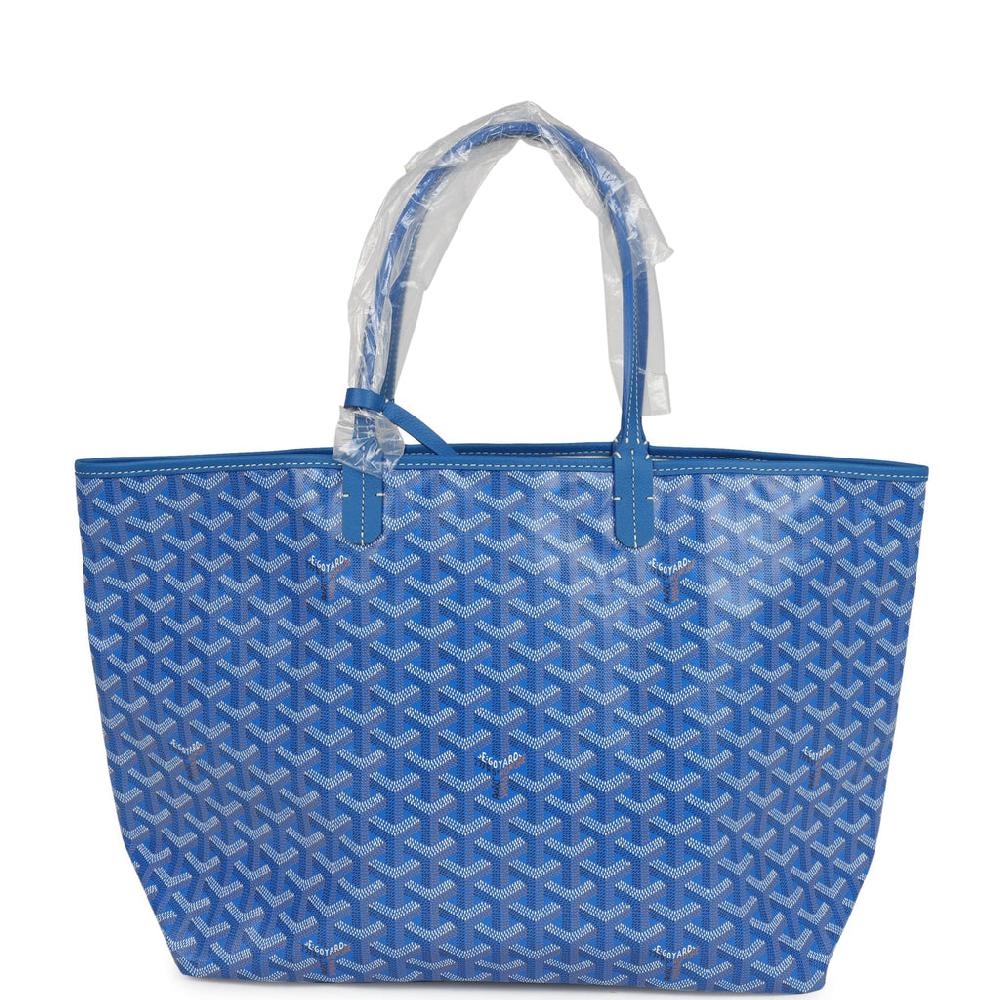 Goyard Goyardine Sky Blue St. Louis PM Tote Bag Palladium Hardware