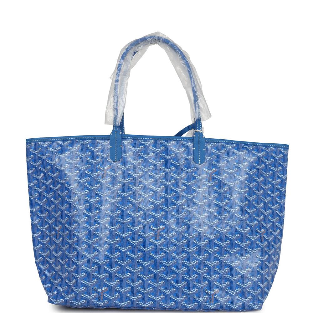 Goyard Goyardine Sky Blue St. Louis PM Tote Bag Palladium Hardware