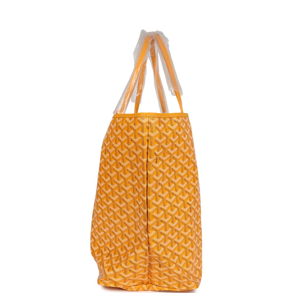 Goyard Goyardine Yellow Saint Louis GM Tote Bag Palladium Hardware