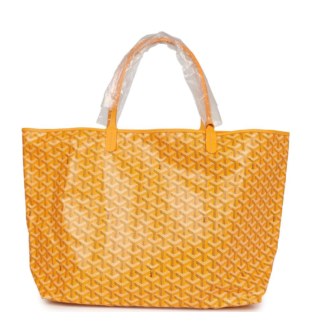 Goyard Goyardine Yellow Saint Louis GM Tote Bag Palladium Hardware