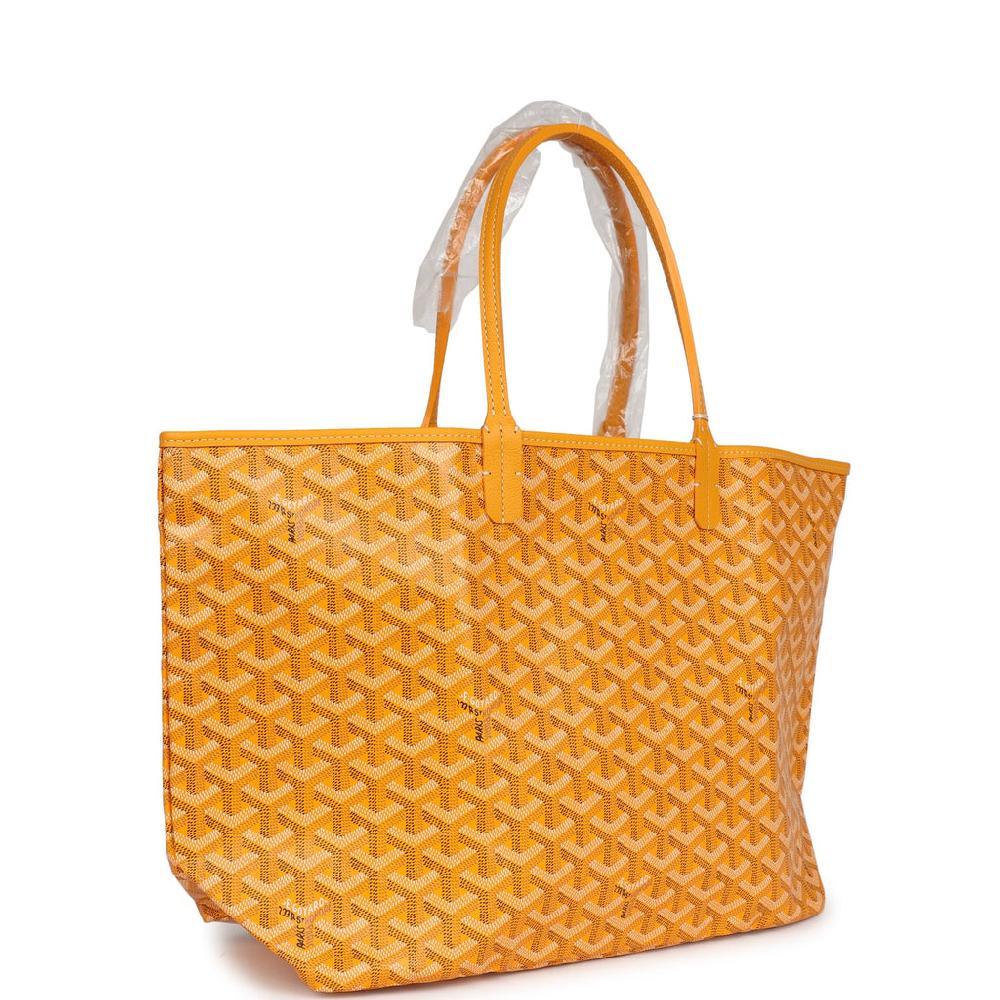 Goyard Goyardine Yellow Saint Louis PM Tote Bag Palladium Hardware