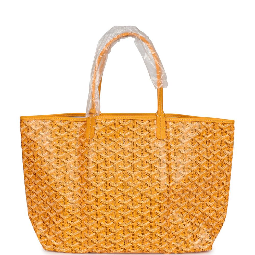 Goyard Goyardine Yellow Saint Louis PM Tote Bag Palladium Hardware