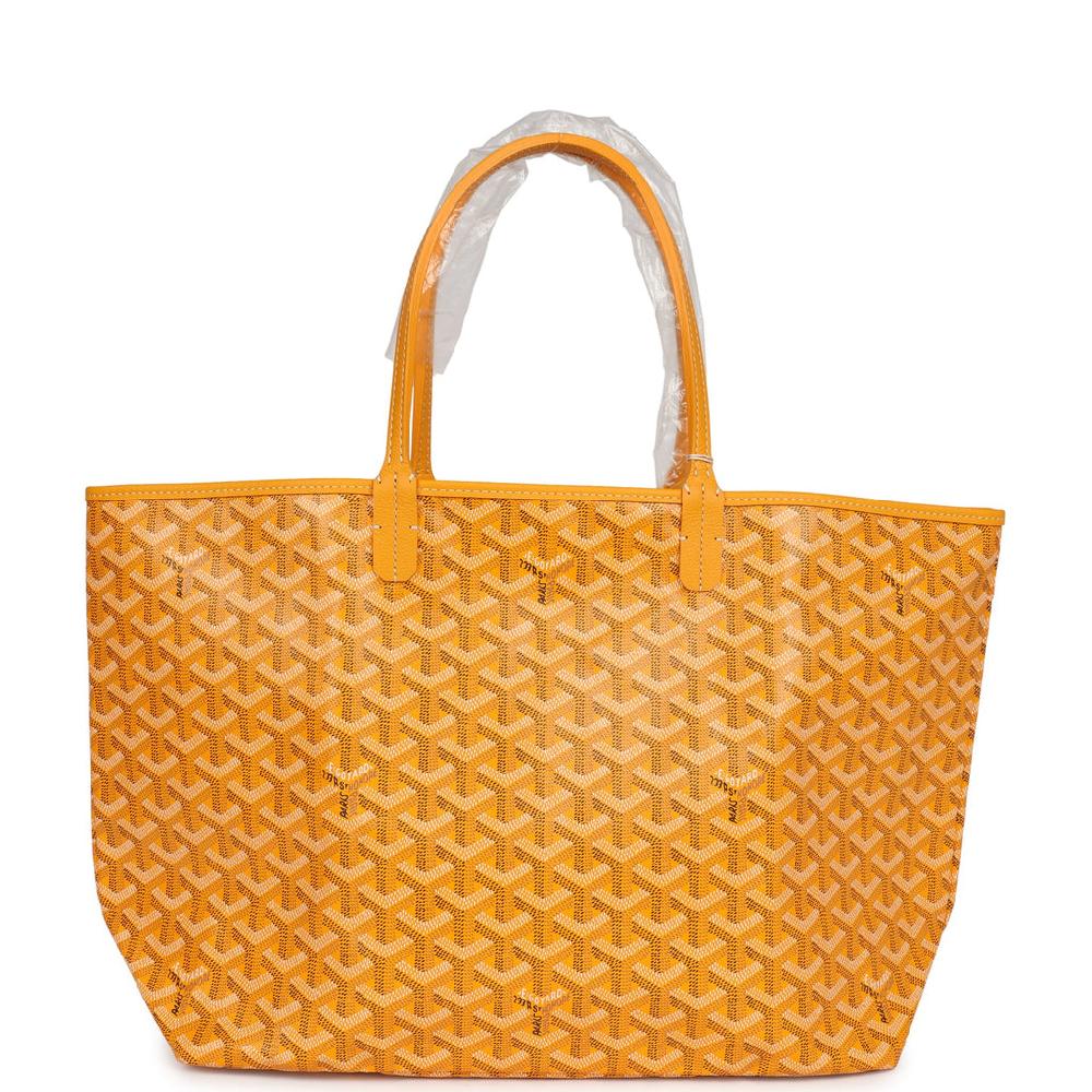 Goyard Goyardine Yellow Saint Louis PM Tote Bag Palladium Hardware