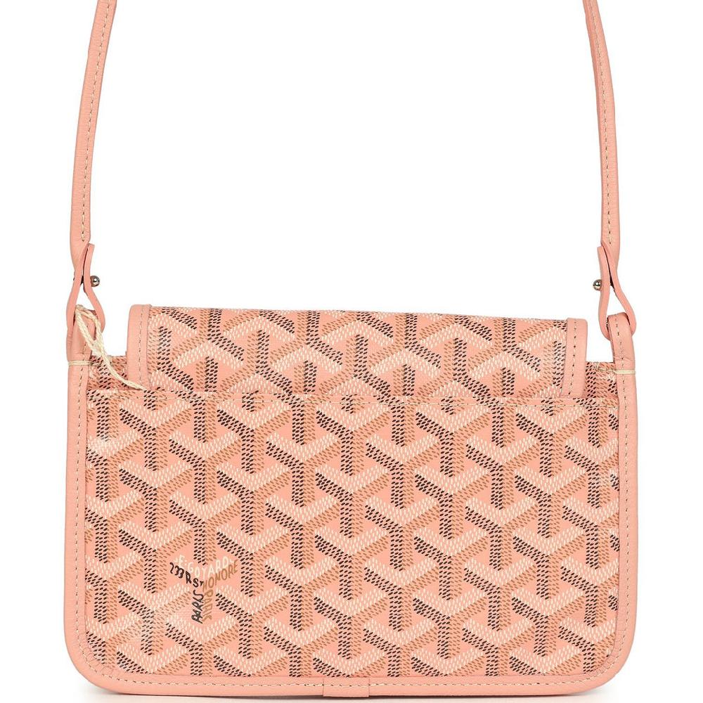 Goyard Plumet Pocket Wallet Pink Goyardine Palladium Hardware