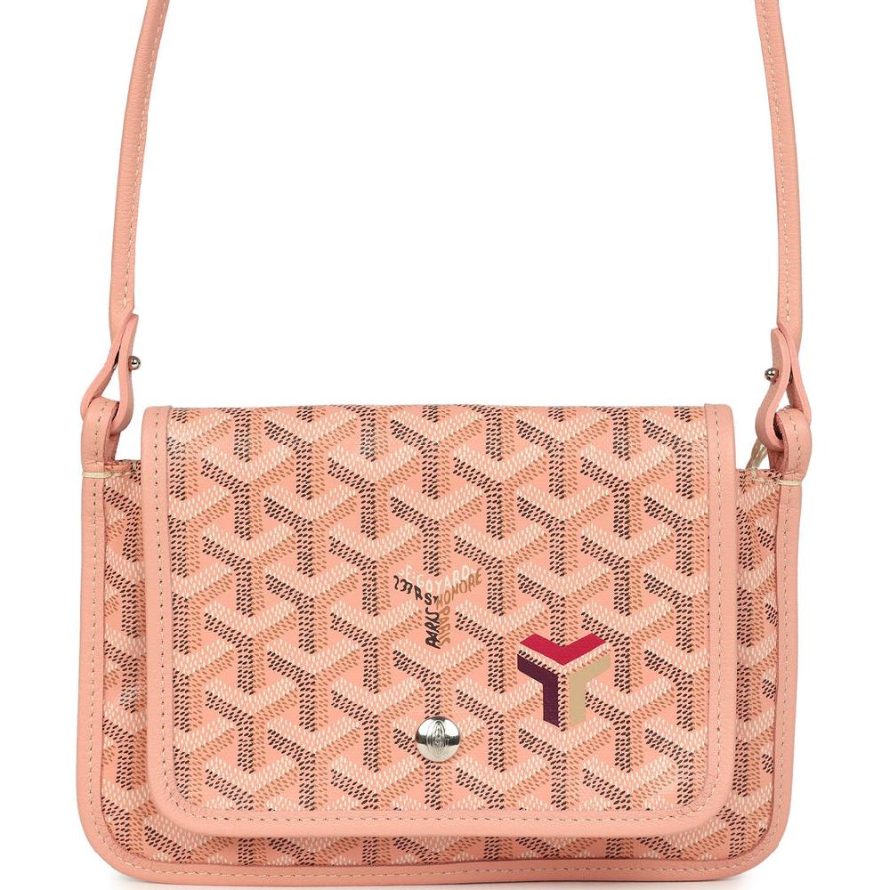 Goyard Plumet Pocket Wallet Pink Goyardine Palladium Hardware