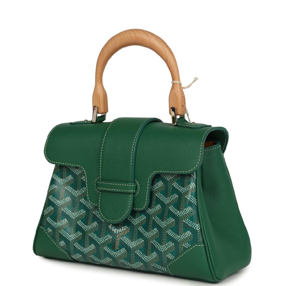 Goyard Saigon Souple Mini Bag Green Goyardine Palladium Hardware