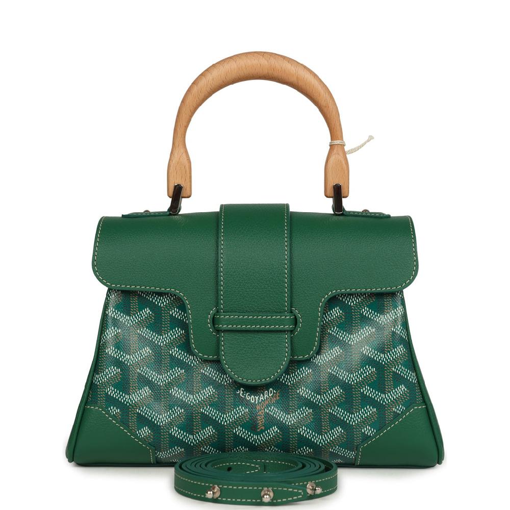 Goyard Saigon Souple Mini Bag Green Goyardine Palladium Hardware