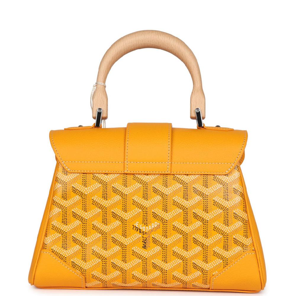 Goyard Saigon Souple Mini Bag Yellow Goyardine Palladium Hardware