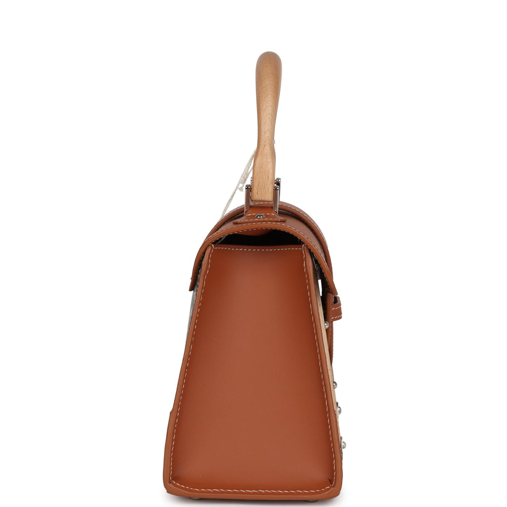 Goyard Saigon Structure Mini Bag Black And Brown Goyardine Canvas Palladium Hardware