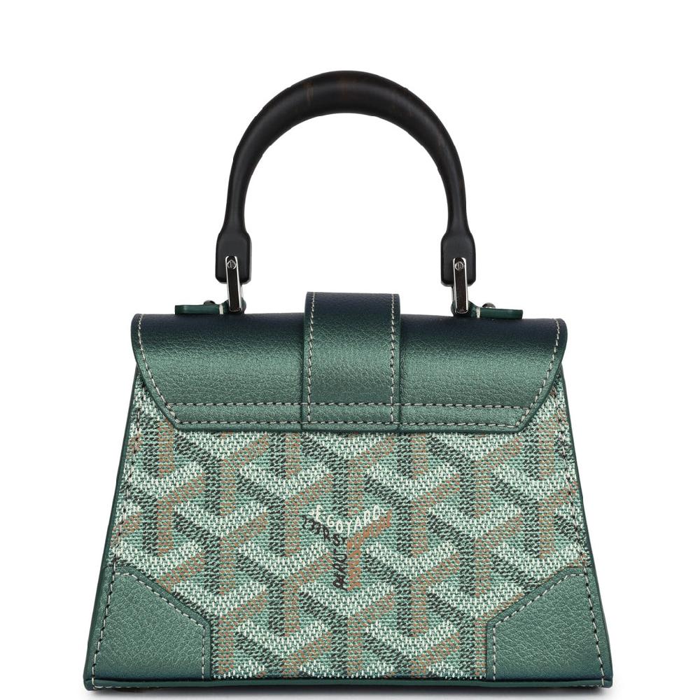 Goyard Saigon Structure Nano Pearly Green Goyardine Palladium Hardware