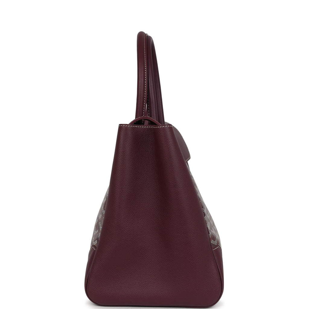 Goyard Saigon Tote Burgundy Goyardine Canvas Palladium Hardware