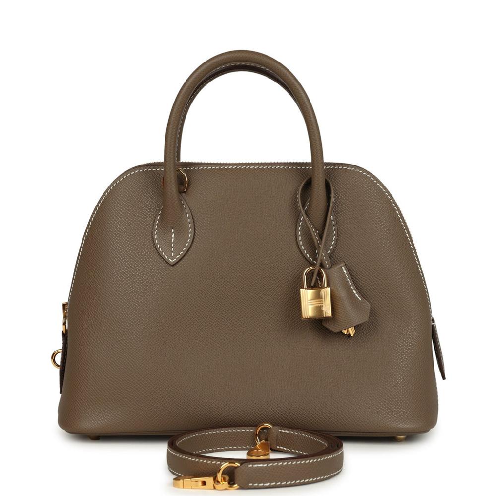 Hermes 1923 Bolide 25 Etoupe Epsom Gold Hardware
