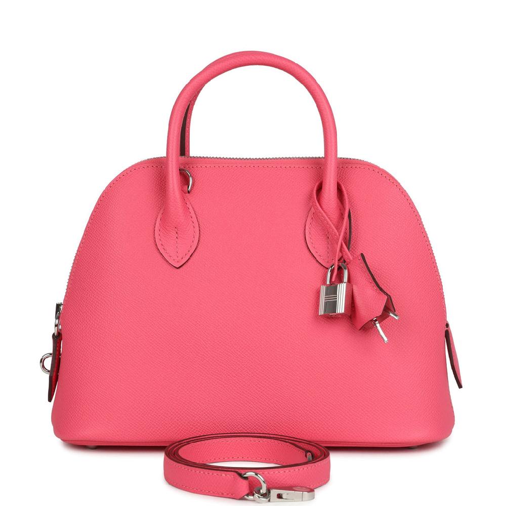 Hermes 1923 Bolide 25 Rose Azalee Epsom Palladium Hardware