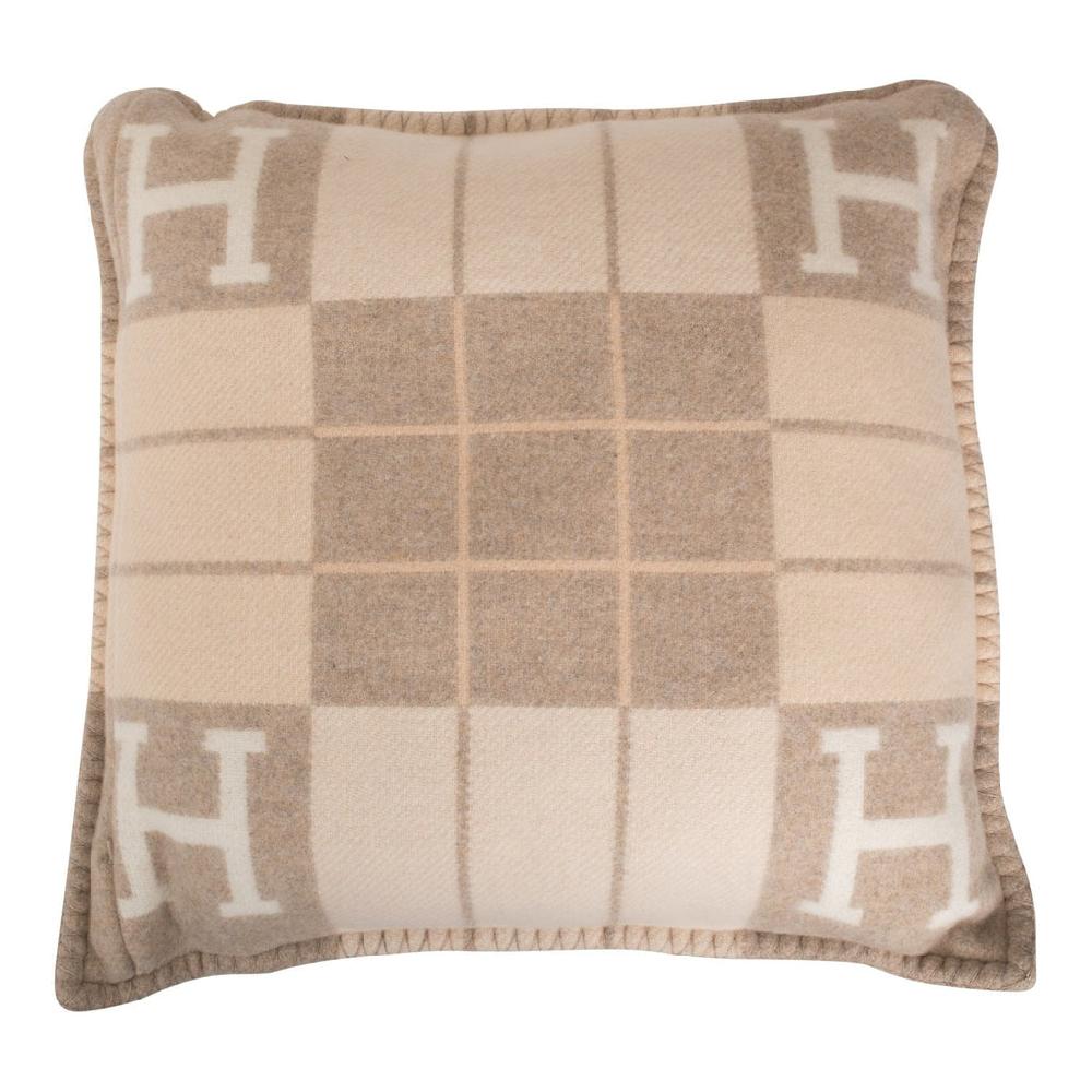 Hermes "Avalon III" Coco And Camomille Signature H Pillow PM Set Of Two