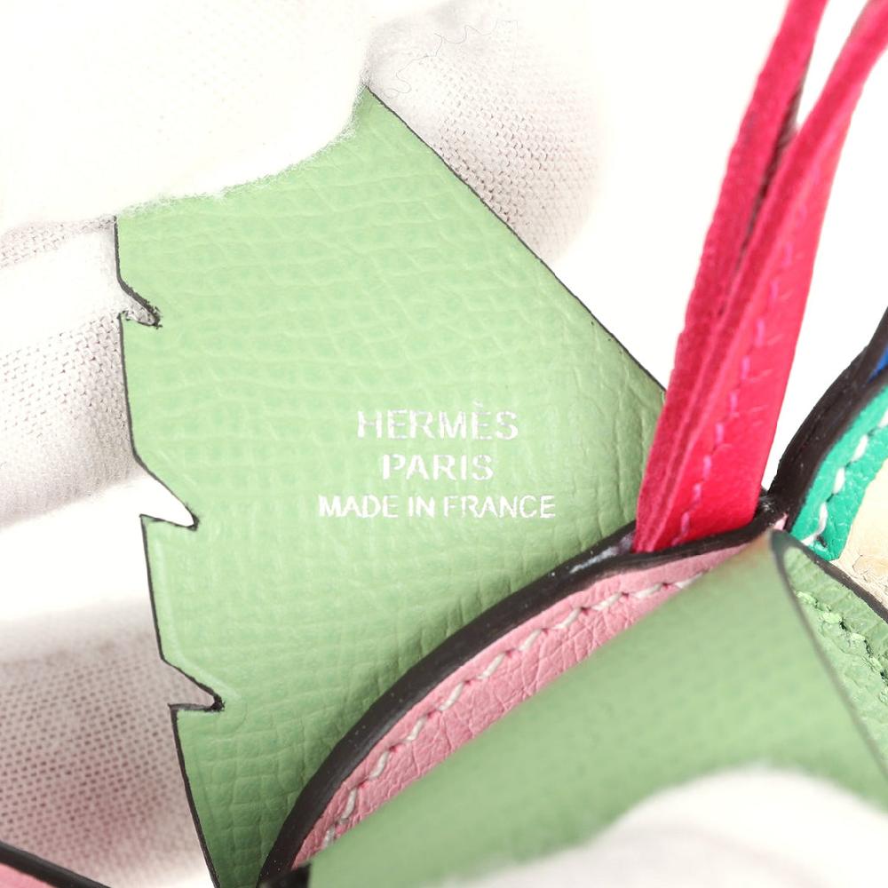Hermes Birdy Charm Vert Criquet Bubblegum Naturel Menthe Bleu France Framboise Epsom Ostrich Chevre Mysore Swift Palladium Hardware