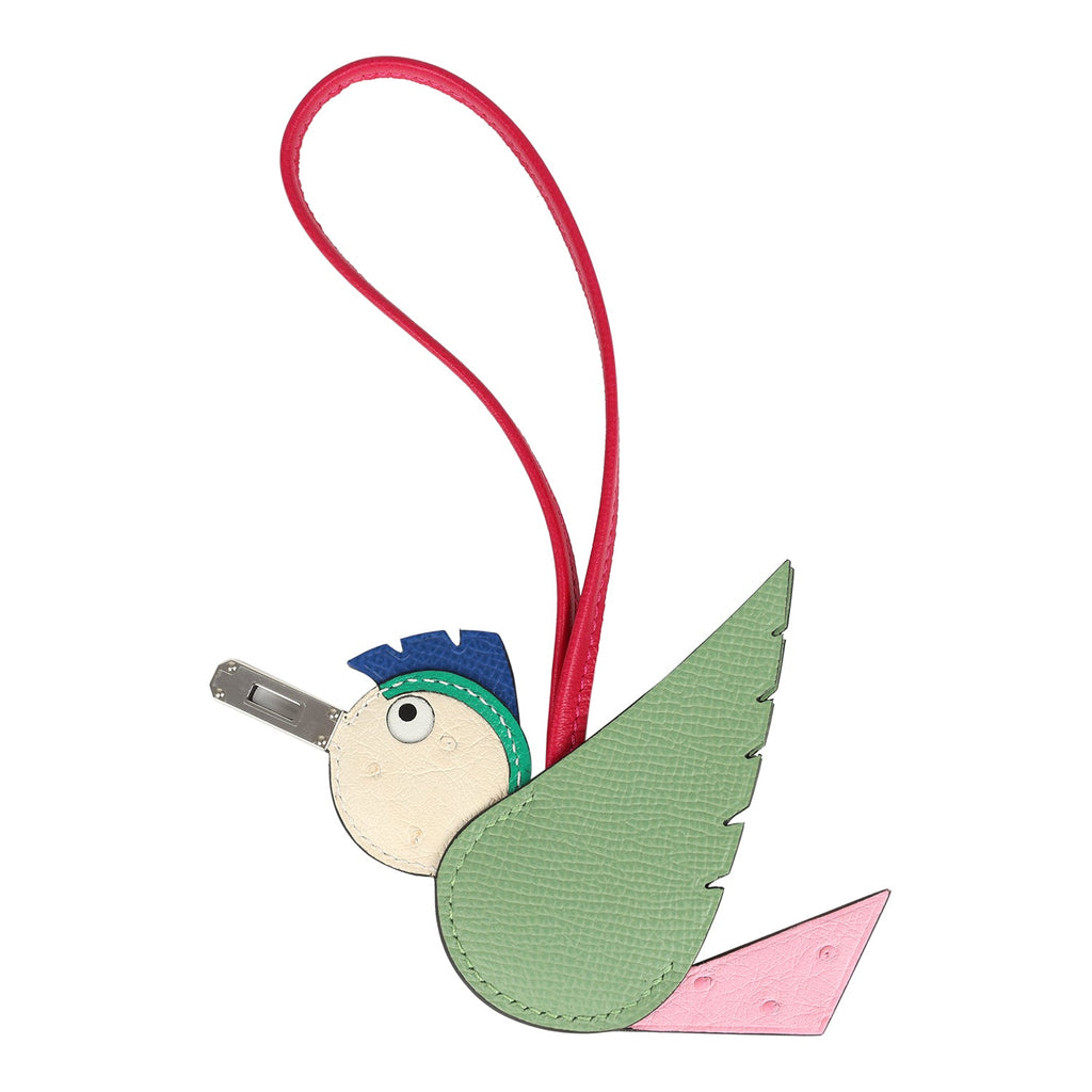 Hermes Birdy Charm Vert Criquet Bubblegum Naturel Menthe Bleu France Framboise Epsom Ostrich Chevre Mysore Swift Palladium Hardware Hermes Birdy Charm Vert Criquet Bubblegum Naturel Menthe Bleu France Framboise Epsom Ostrich Chevre Mysore Swift Palladium Hardware