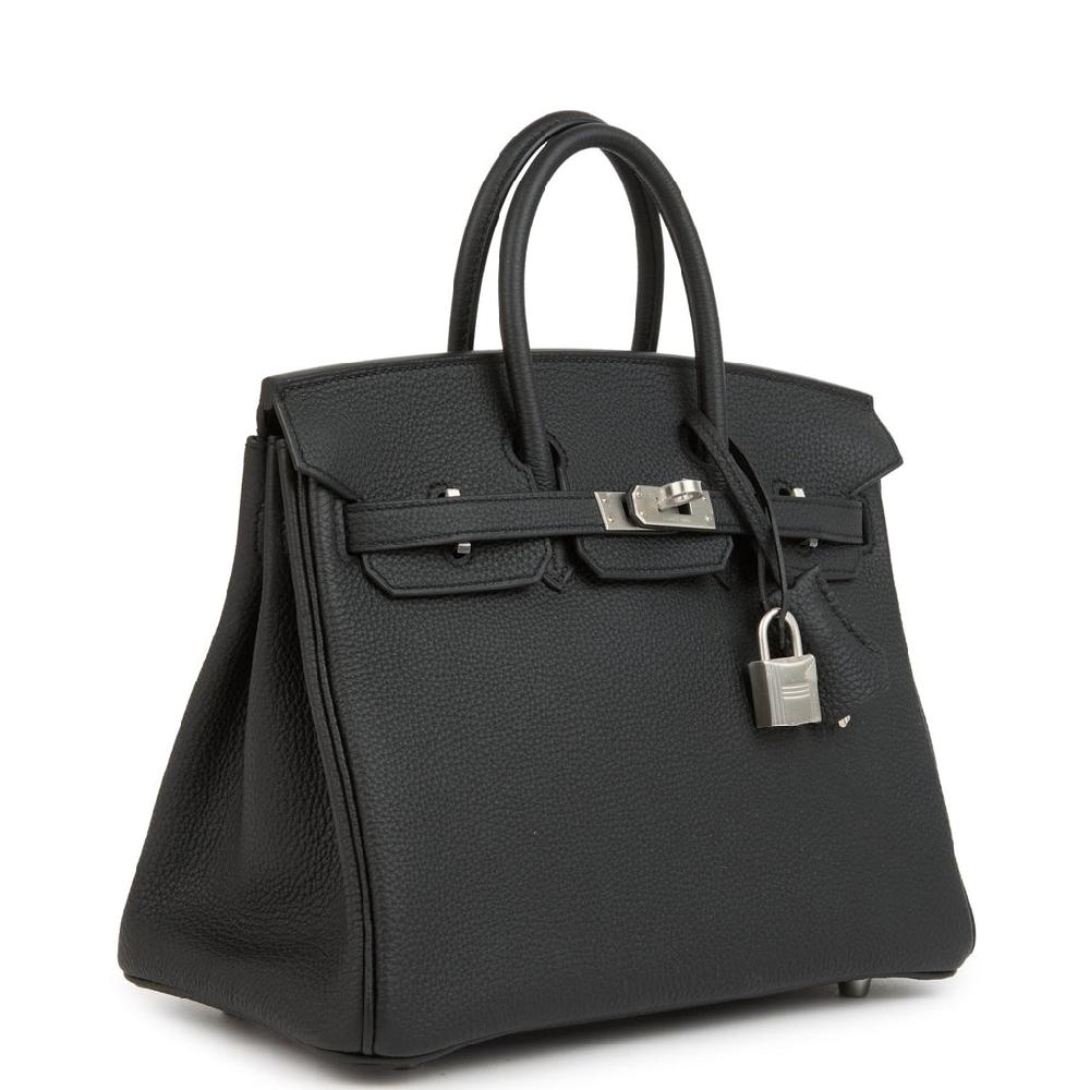 Hermes Birkin 25 Black Togo Brushed Palladium Hardware