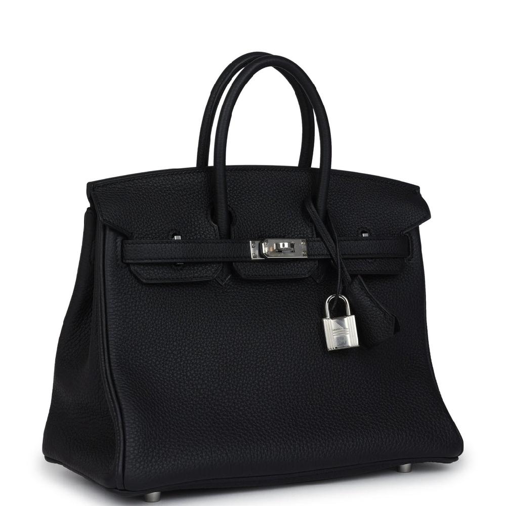 Hermes Birkin 25 Black Togo Palladium Hardware