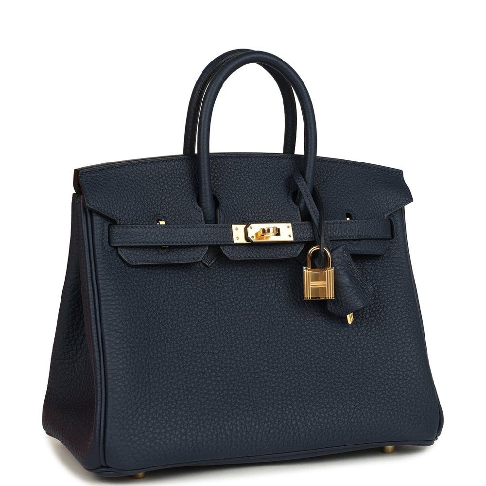 Hermes Birkin 25 Bleu Abysse Togo Gold Hardware