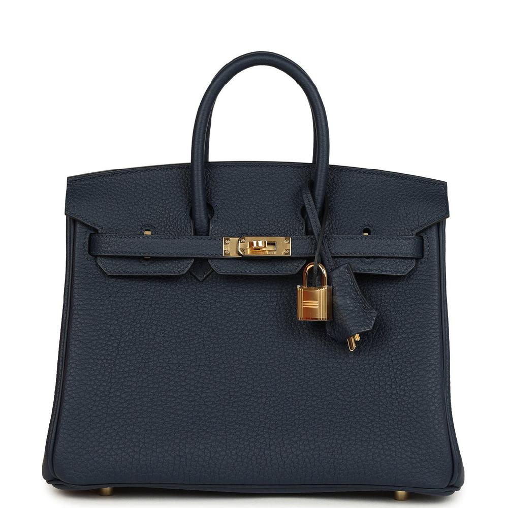Hermes Birkin 25 Bleu Abysse Togo Gold Hardware