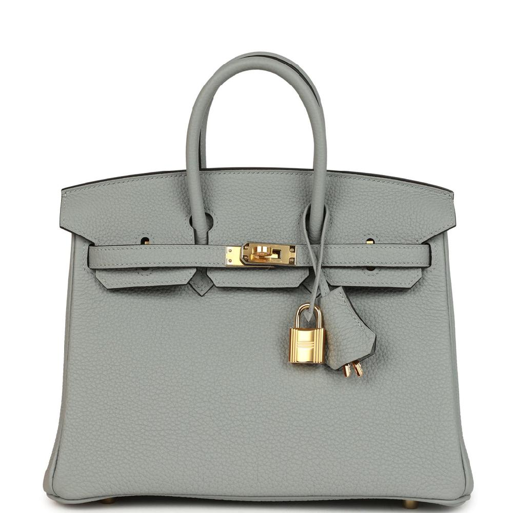 Hermes Birkin 25 Bleu Glacier Togo Gold Hardware