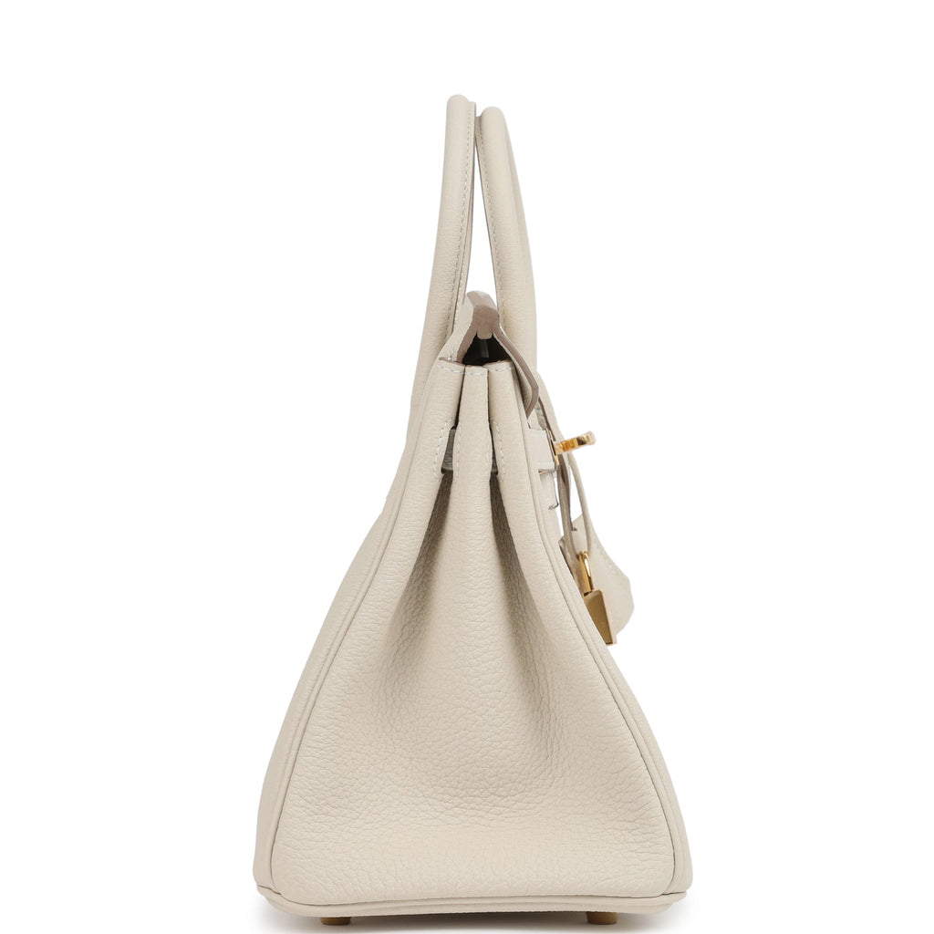 Hermes Birkin 25 Craie Togo Gold Hardware