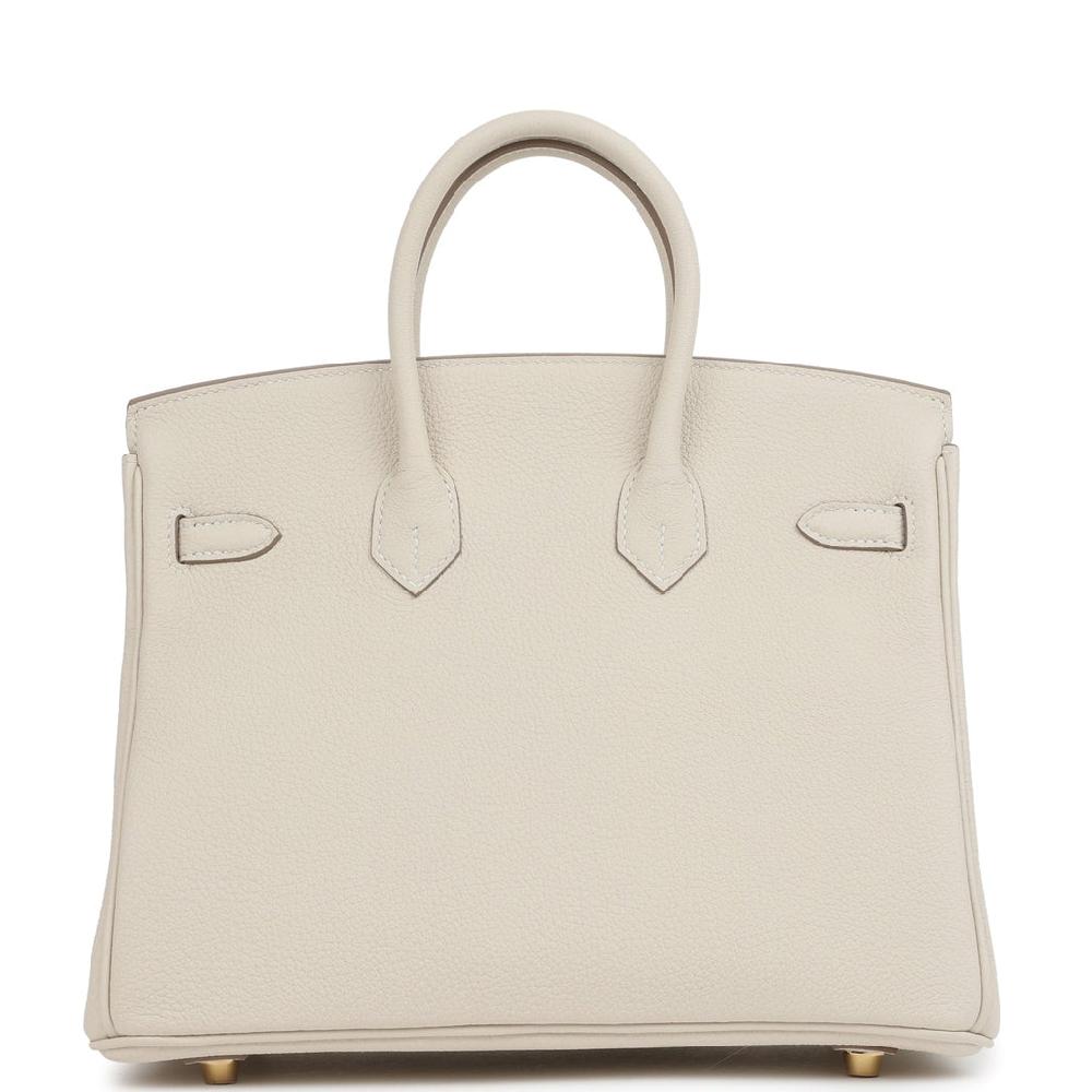 Hermes Birkin 25 Craie Togo Gold Hardware