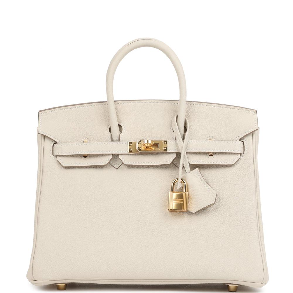Hermes Birkin 25 Craie Togo Gold Hardware