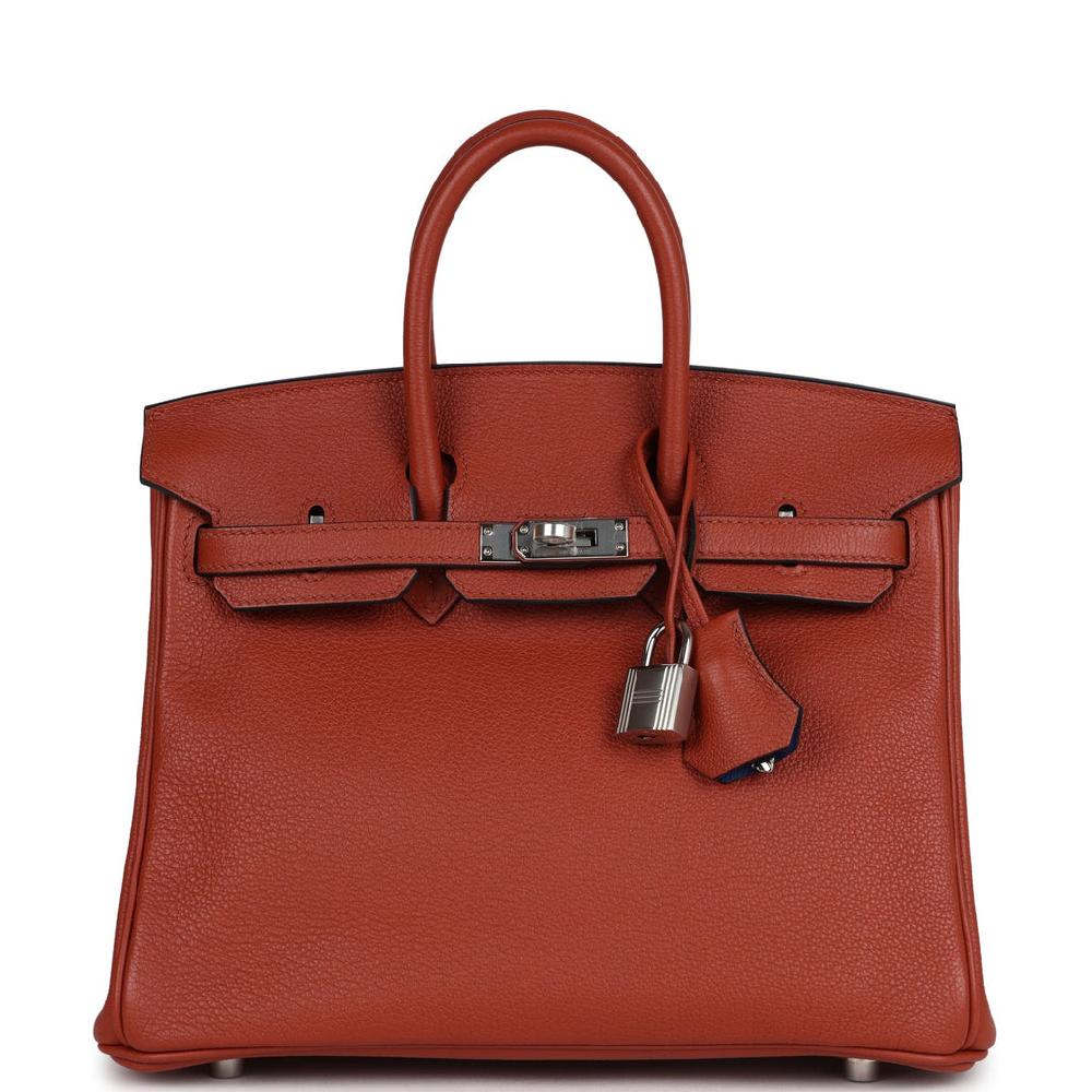 Hermes Birkin 25 Cuirve Verso Taurillon Novillo Palladium Hardware