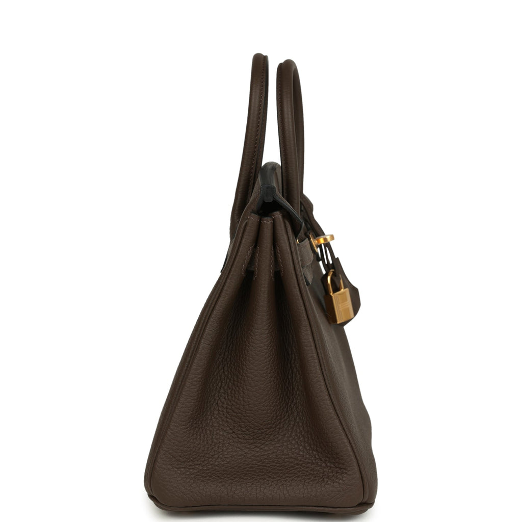 Hermes Birkin 25 Ebene Togo Gold Hardware