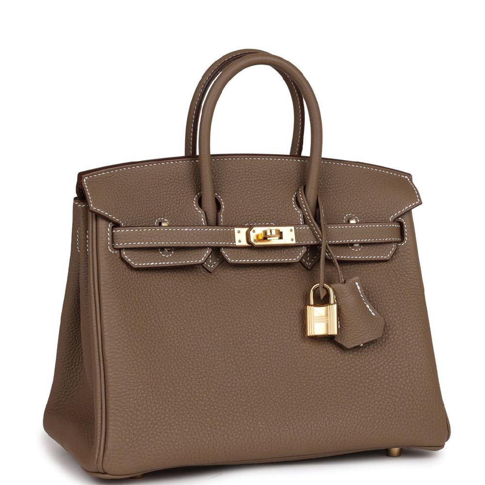 Hermes Birkin 25 Etoupe Togo Gold Hardware