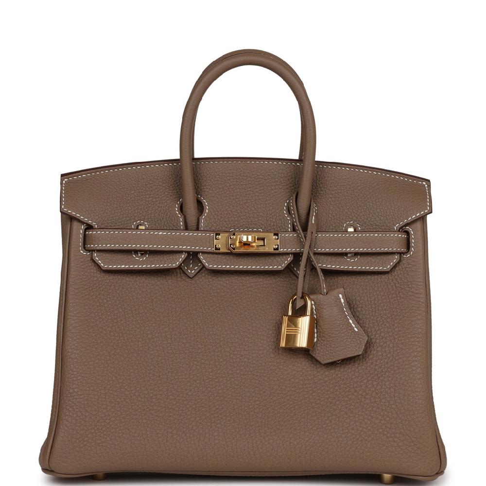 Hermes Birkin 25 Etoupe Togo Gold Hardware