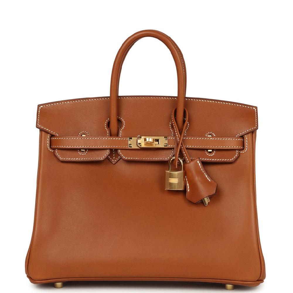 Hermes Birkin 25 Fauve Barenia Gold Hardware