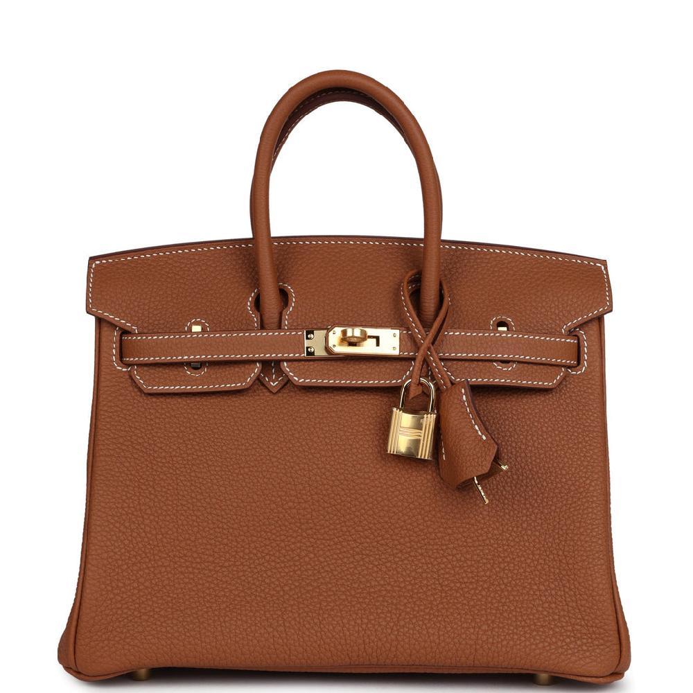 Hermes Birkin 25 Gold Togo Gold Hardware