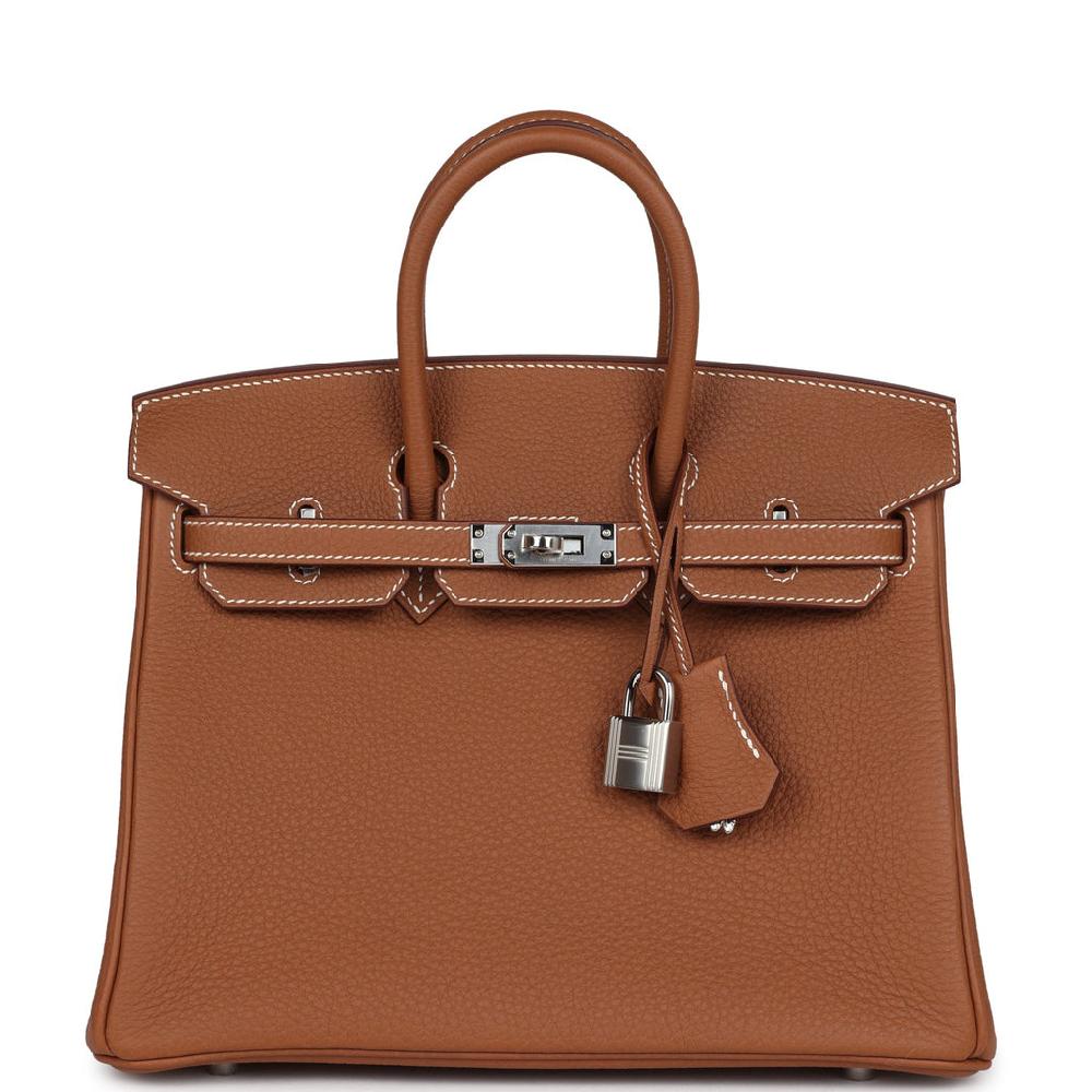 Hermes Birkin 25 Gold Togo Palladium Hardware