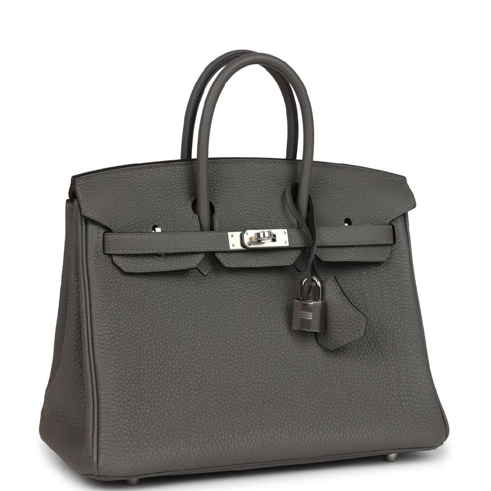 Hermes Birkin 25 Gris Meyer Togo Palladium Hardware