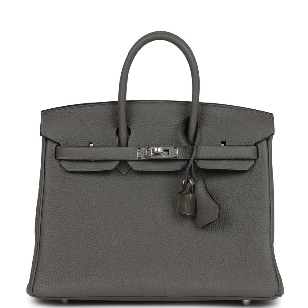 Hermes Birkin 25 Gris Meyer Togo Palladium Hardware