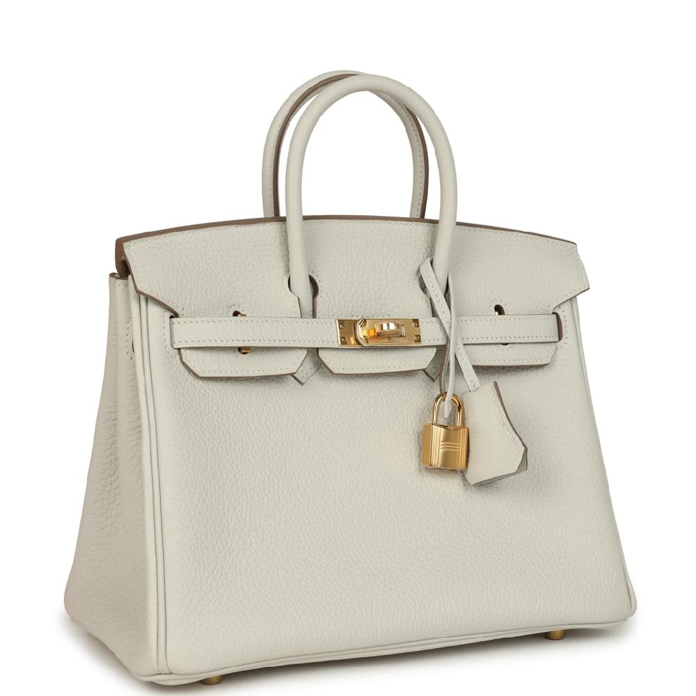 Hermes Birkin 25 Gris Pale Togo Gold Hardware